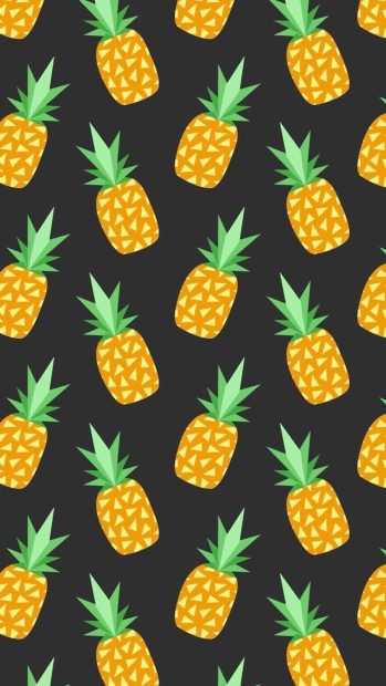 Cute Pineapple Backgrounds for iPhone.