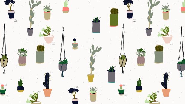 Cute Plant Background.