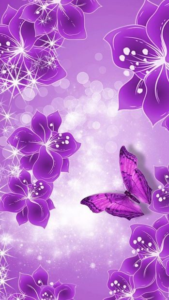 Cute Purple Wallpaper for iPhone.