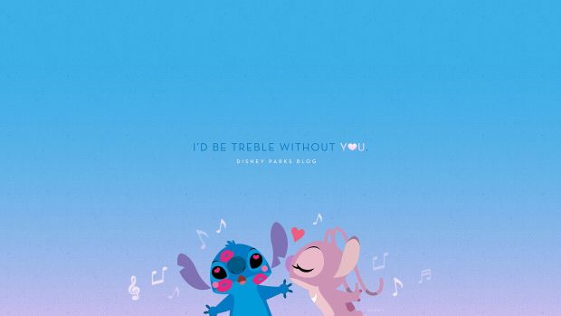 Cute Stitch HD Wallpaper Free download.