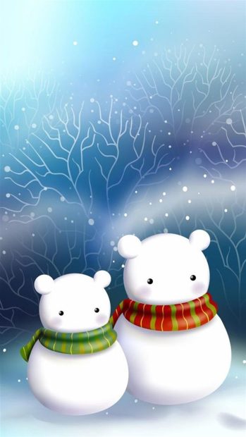 Cute Winter iPhone HD Wallpaper.