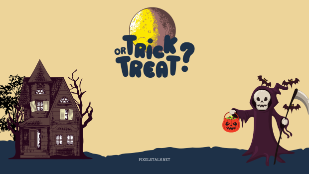 Cute halloween backgrounds Trick or Treat.