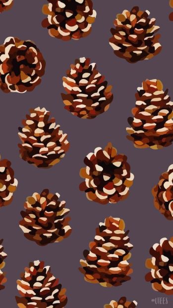 Cute pinecones wallpaper for iphone.
