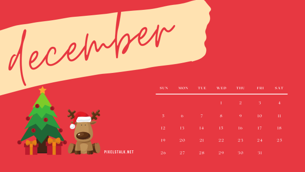 December 2021 Christmas Calendar Wallpaper.