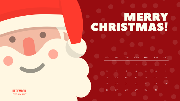 December Calendar 2021 Santa Claus Christmas Wallpaper.