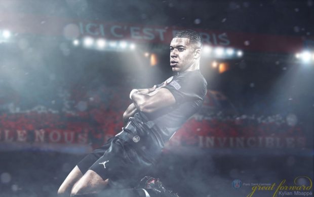 Download Mbappe PSG FC HD Wallpaper.