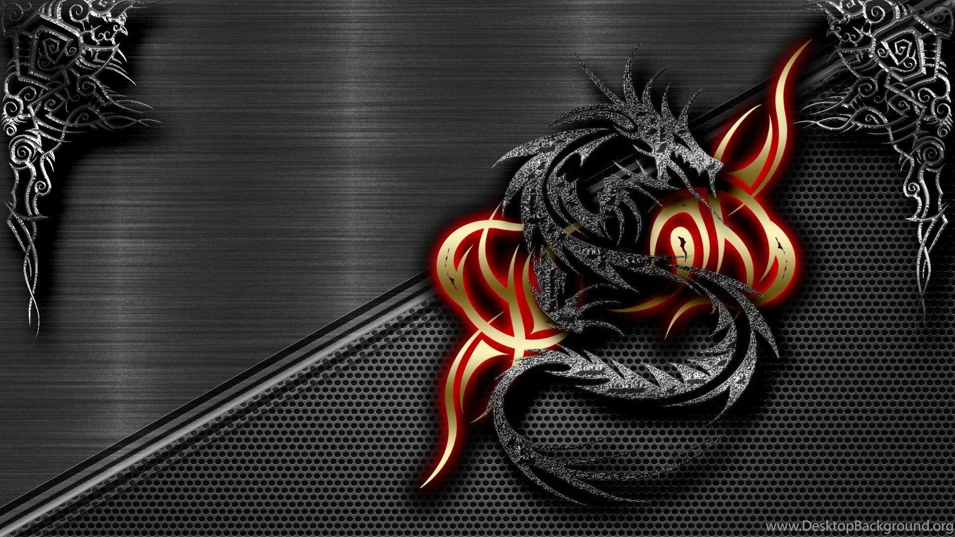 Wallpaper Black and Red Dragon Illustration Background  Download Free  Image