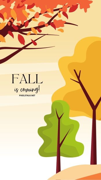 Fall is coming wallpaper for iPhone.