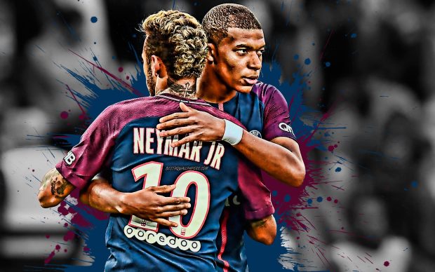 Free Download Neymar and Mbappe Desktop HD Wallpaper 2.