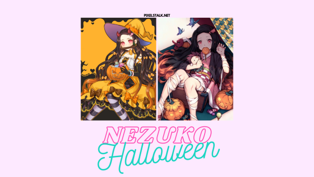 Free Download Nezuko Anime Halloween Wallpapers.