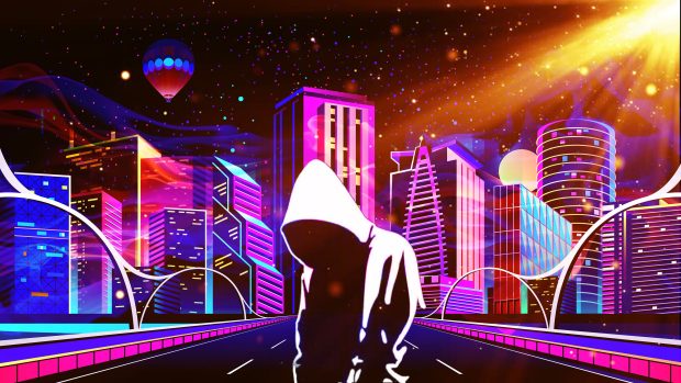 Free download 4K Neon City Wallpaper HD.