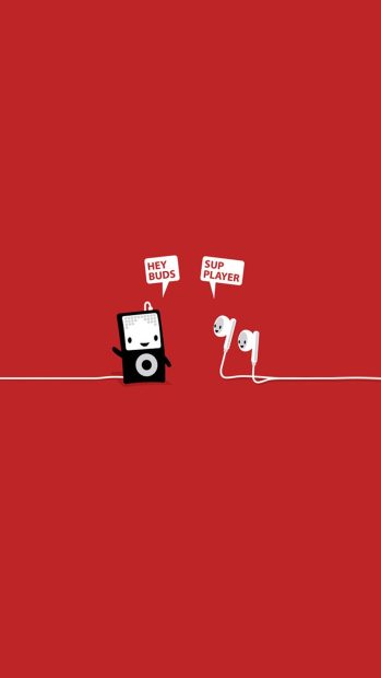 Funny Cute Red iPhone Wallpaper HD.