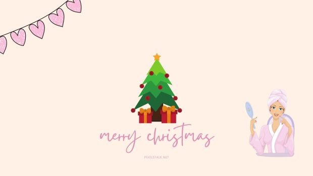 Girly Christmas Wallpaper HD Free download.