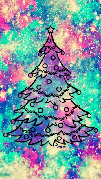Girly Christmas Wallpaper for iPhone.