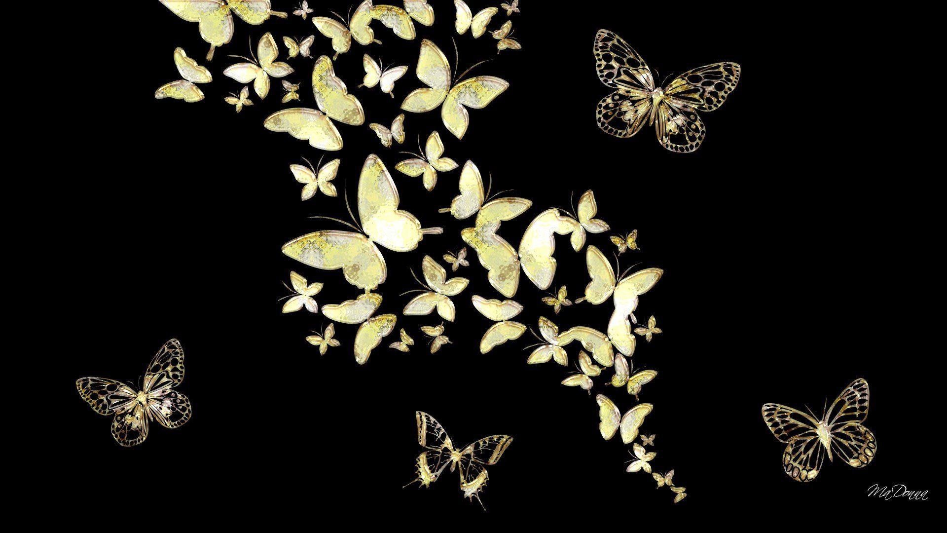 Gold Butterfly Wallpapers. 