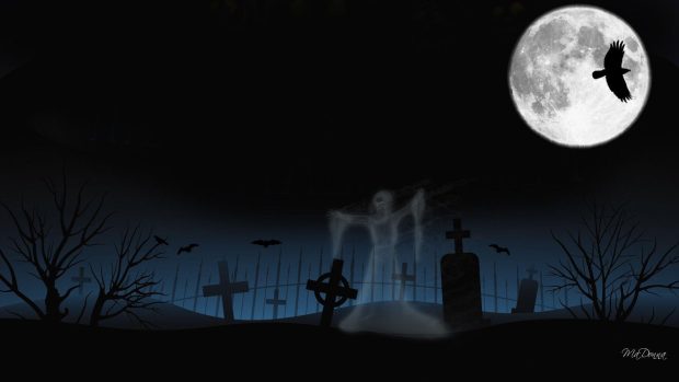 Graveyard Halloween Backgrounds Computer.
