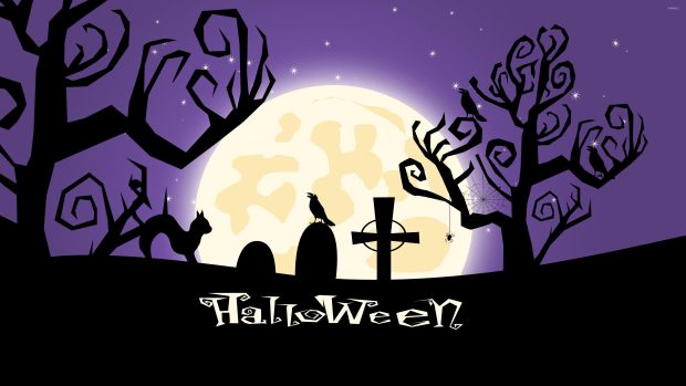 Graveyard Halloween Backgrounds Free Download.