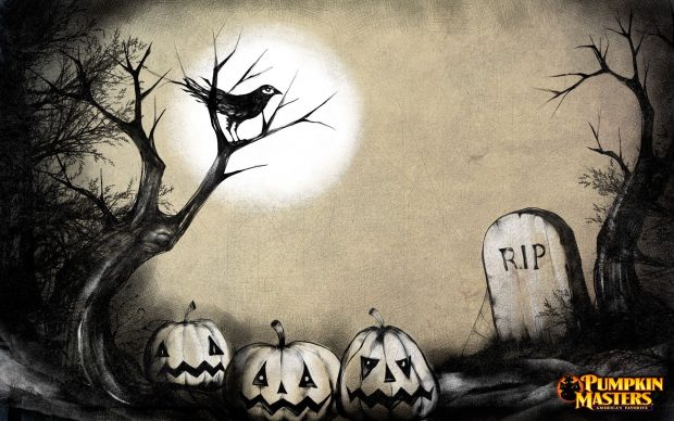 Graveyard Halloween Backgrounds High Resolution.
