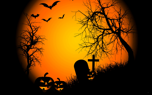 Graveyard Halloween Backgrounds for Desktop.
