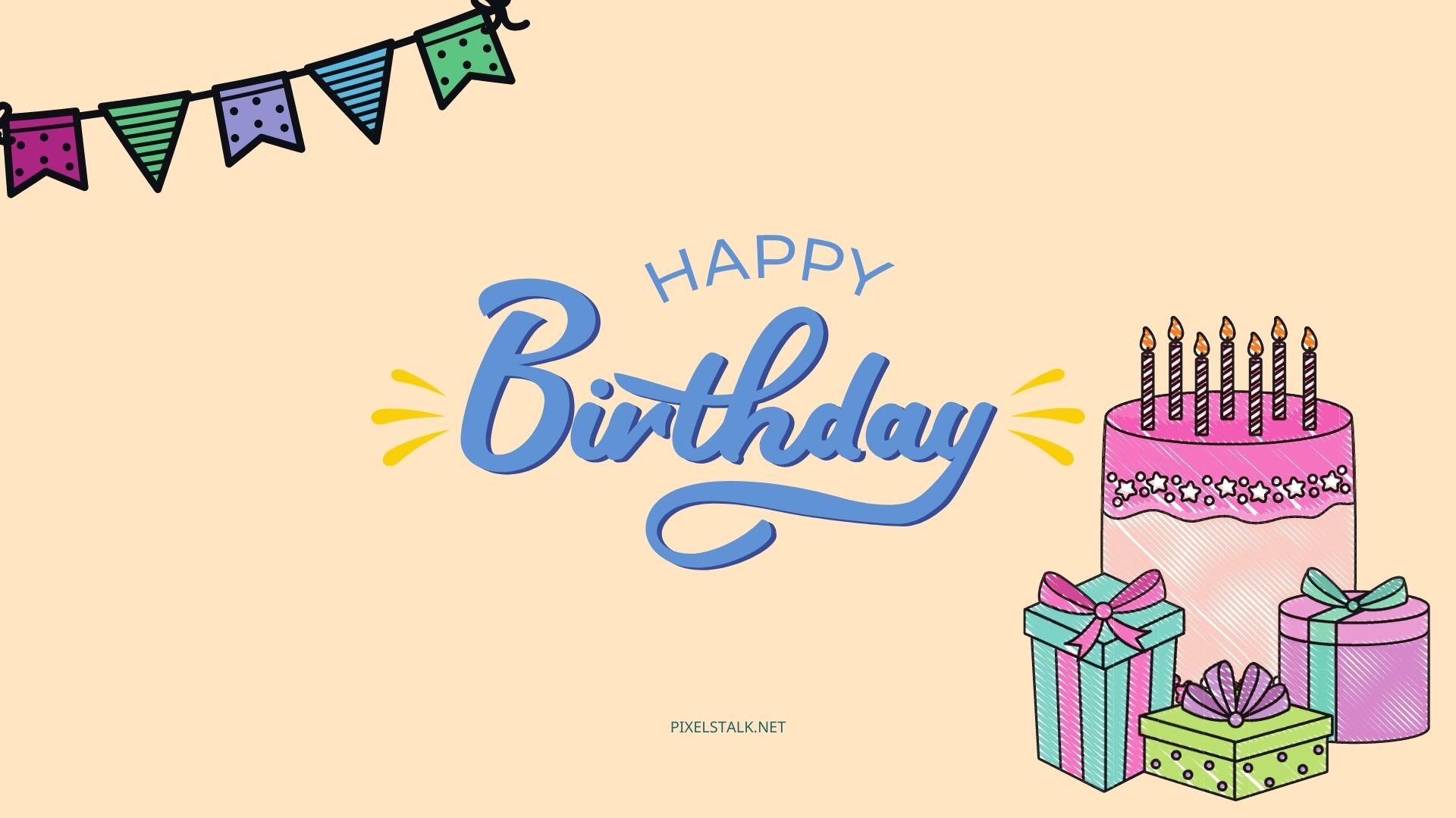 Happy Birthday Seamless Wallpaper Isolated On Stock Illustration 90318574   Shutterstock