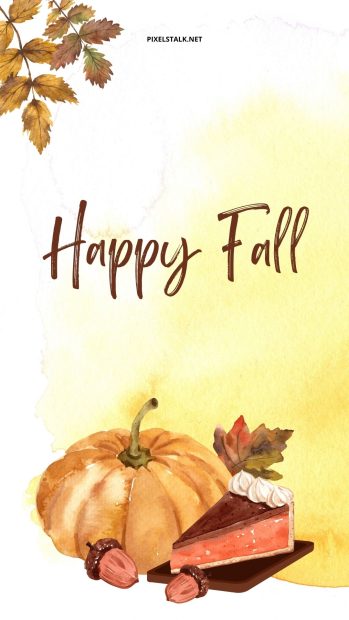 Happy Cute Fall wallpaper iPhone.