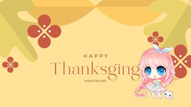 Happy Thanksgiving anime wallpaper HD.