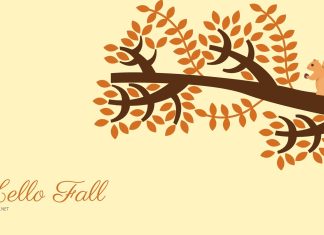 Hello Fall Wallpaper for Windows.