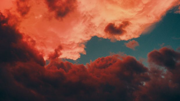 Hot Aesthetic Cloud Background.