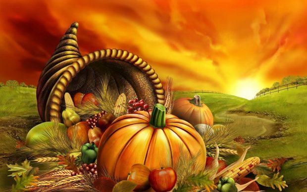 Hot Fall Pumpkin Background.