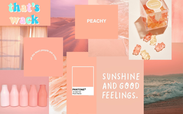 Hot Peach Aesthetic Background.