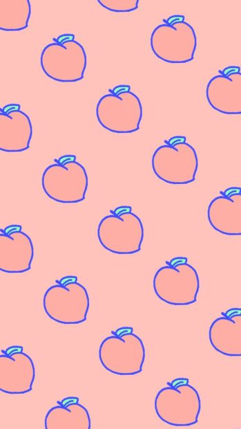 Hot Peach Aesthetic Wallpaper.