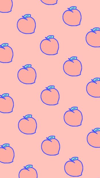 Hot Peach Aesthetic Wallpaper.