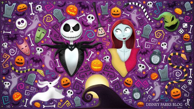 Hot Purple Halloween Background.