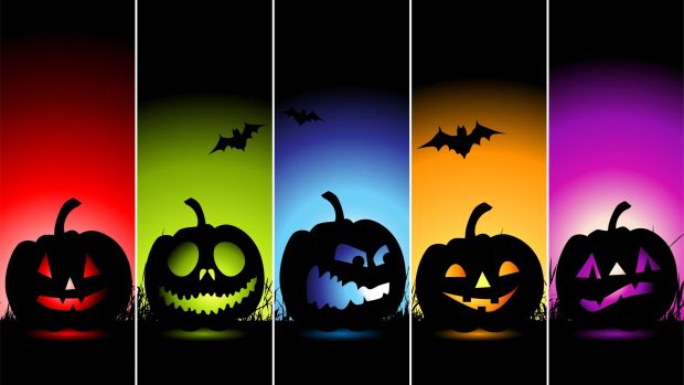 Hot Widescreen Halloween Background.