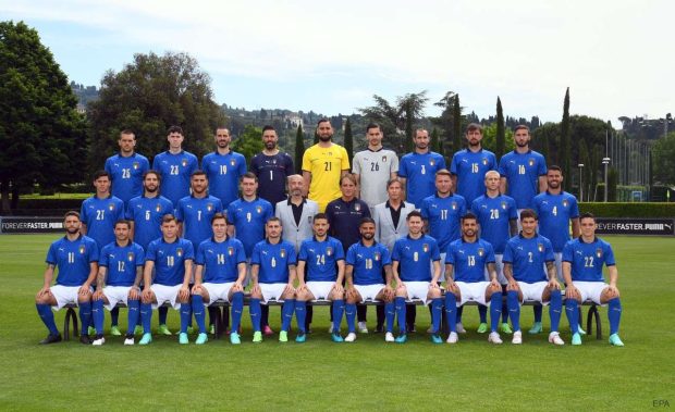 Italy Euro 2020 official team photo.