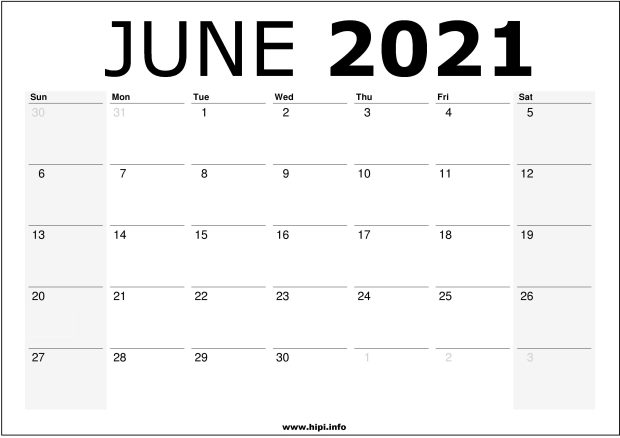 June 2021 Calendar Printable Backgrounds.