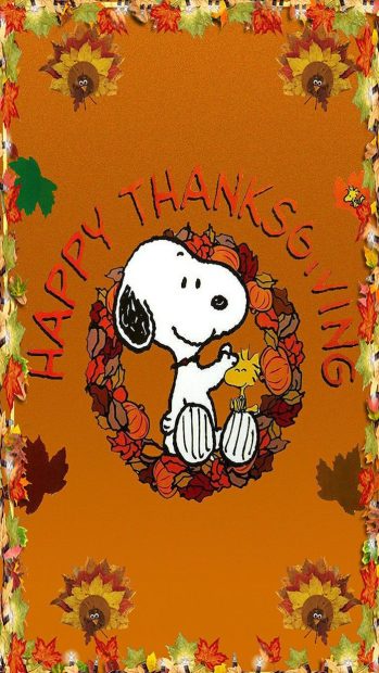 Kawaii Snoopy Wallpaper for Thanksgiving.