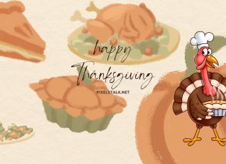 Kawaii Thanksgiving Desktop Wallpaper.