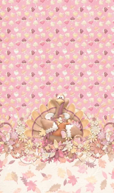 Kawaii Thanksgiving iPhone Wallpaper.