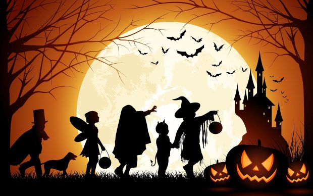 Kids Halloween Desktop Wallpaper.