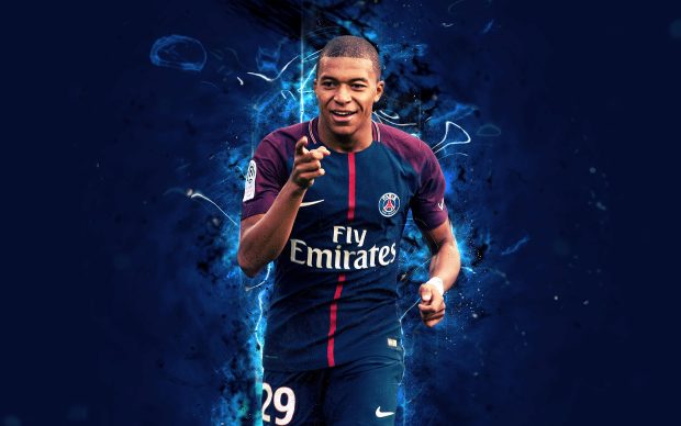 Kylian Mbappe 4k  Art Football Stars PSG Ligue 1 HD Wallpaper.