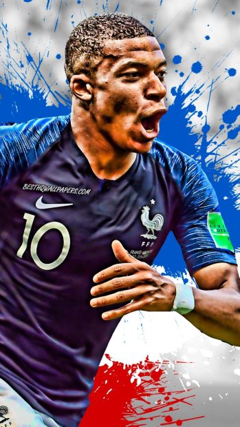 Kylian Mbappe France Wallpaper iPhone.