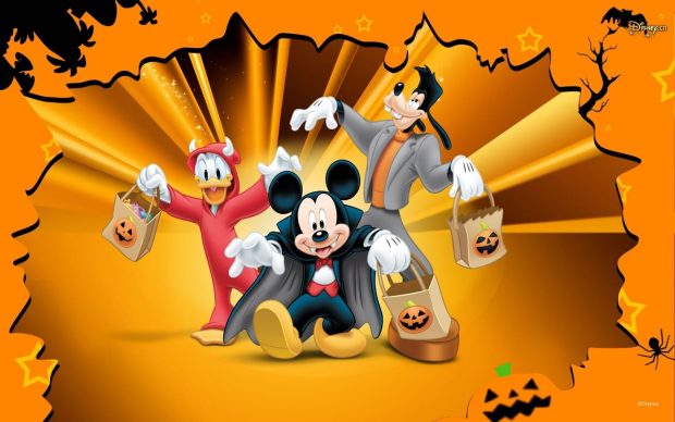 Mickey Halloween Background.