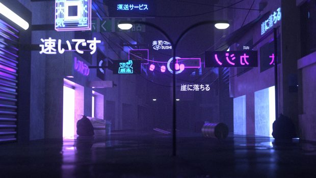 Neon City Wallpaper 4K.