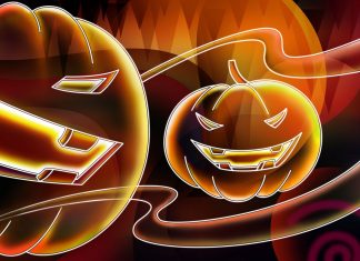 Neon Halloween Backgrounds HD.