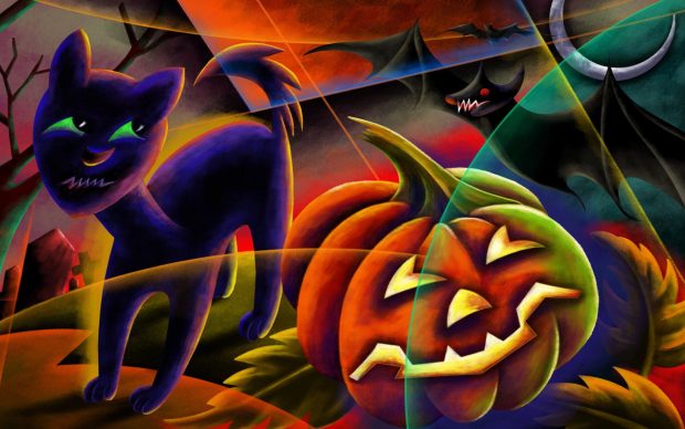 Neon Halloween Backgrounds HD Free download.