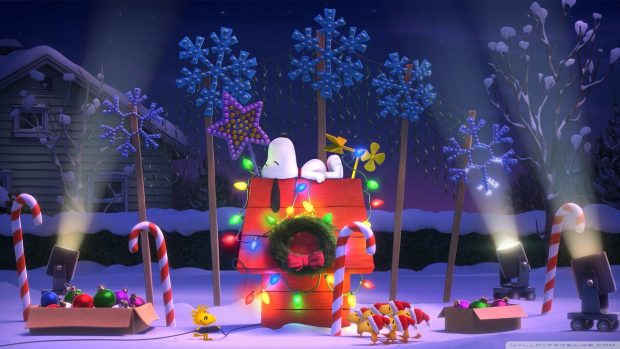 New Snoopy Christmas Background.