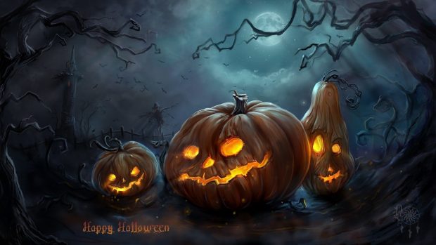 New Widescreen Halloween Background.