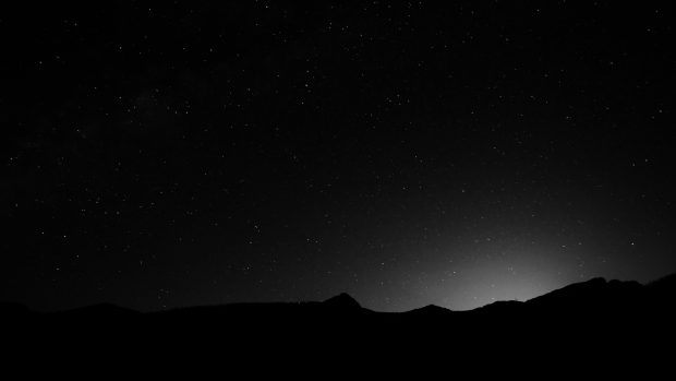 Night Black and White 4K Wallpaper.