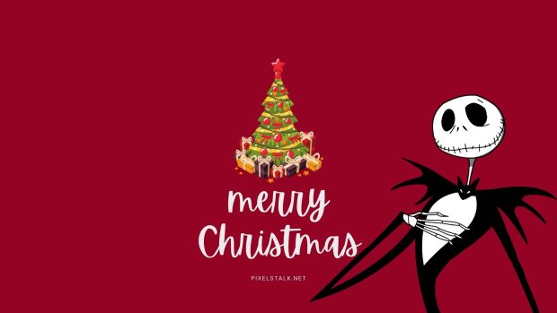 Nightmare before christmas red wallpaper.